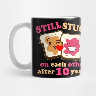 10th Anniversary Shirt Peanut Butter Jelly Couple Mug